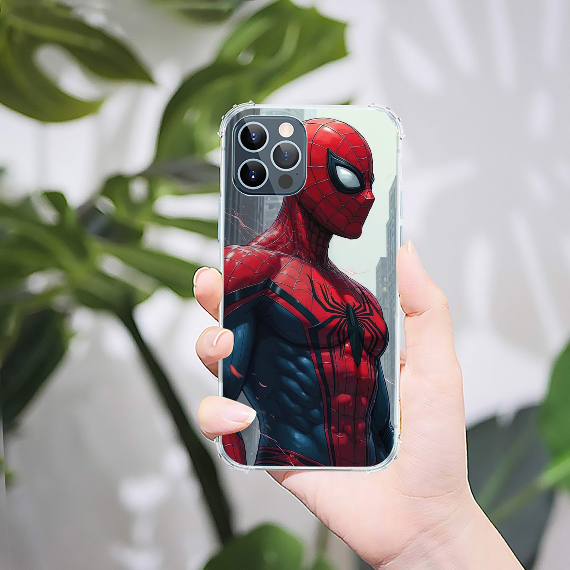 （画像用） Spider Man スパイダーマン 【iPhone 12シリーズ対応】透明スマホケース（クリアソフトケース）
